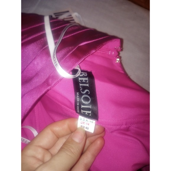 Belsoi Petunia Size 12 Maxi‎ Off Shoulder Dress Style L4065 - Picture 3 of 6